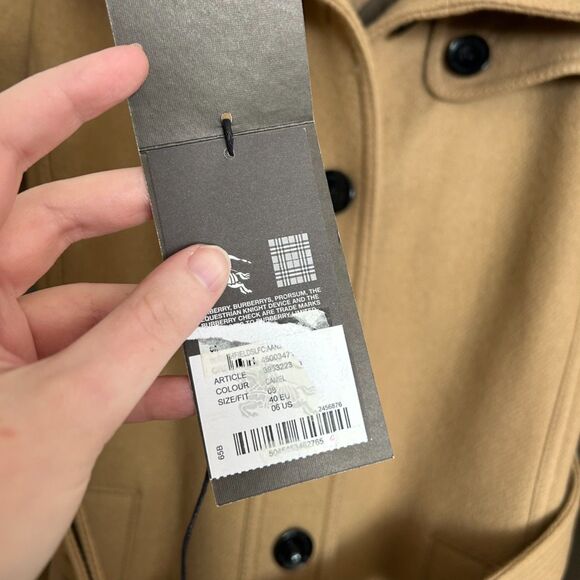 Burberry Camel Wool Coat Trench with Removable Collar and Belt - Picture 13 of 13